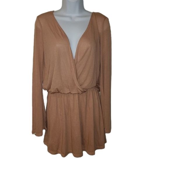 Tobi Beige Tunic Wrap Dress - Picture 1 of 5